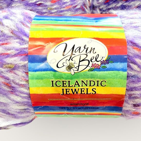 Yarn Bee Icelandic Jewels Amethyst Bulky Yarn Lot 5 Skeins 3.5 Oz Each - Picture 2 of 3